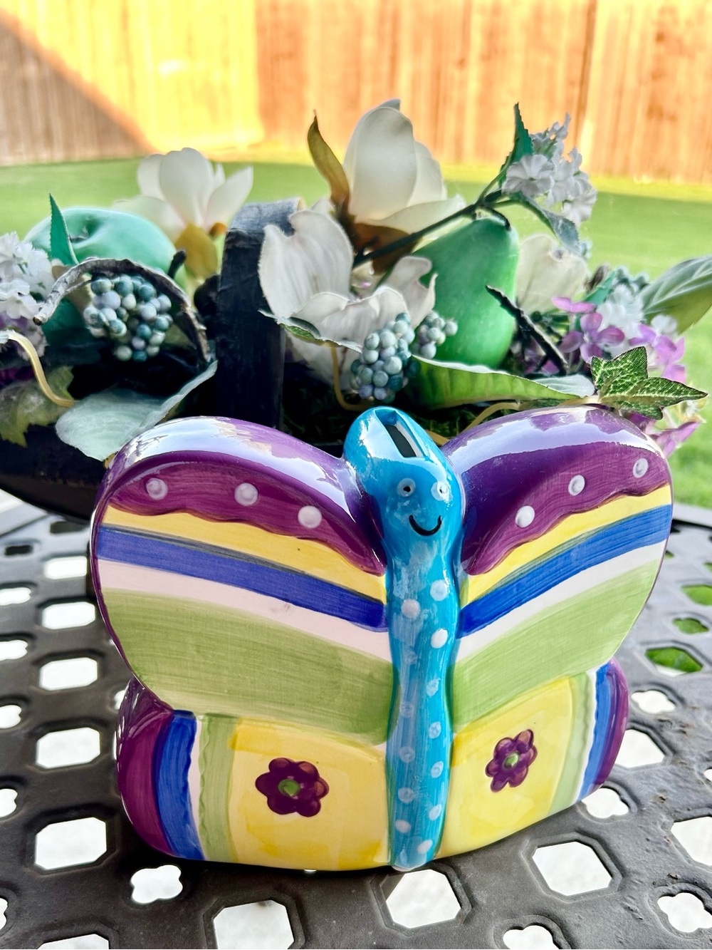 Pier 1 Kids Ceramic Butterfly Bank